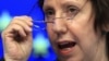 Belgium -- EU foreign policy chief Catherine Ashton holds a news conference at the end of a European Union foreign ministers meeting in Brussels, 23Jan2012